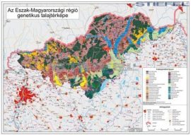 Észak-Magyarország régió genetikus talajtérképe falitérkép 100*70 cm - fóliás, alul-felül fémléces