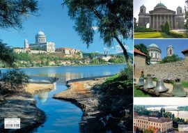 Esztergom képekben tányéralátét + hátoldalon Dunakanyar térkép városokkal Esztergom képekben tányéralátét + hátoldalon Dunakanyar térkép városokkal