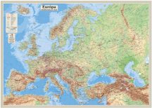   Európa domborzata és vizei falitérkép 125*90 cm - vízálló, szakadásálló