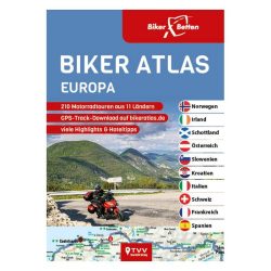 Európa motoros atlasz (német nyelvű) / BIKER Atlas Europa 2022 / Biker Betten