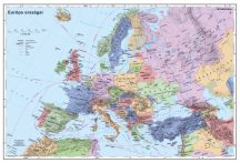   Európa országai falitérkép 100*70 cm - tűzdelhető keretezett