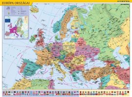 Európa országai / Európa gyerektérkép 65*45 cm - térképtűvel szúrható, keretezett