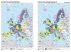 Az Európai Unió (a tagok és tagjelöltek zászlóival) + gazdasági térképek DUO-160*120 cm-laminált,faléces