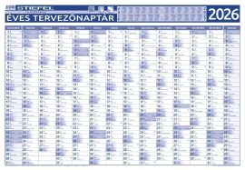 2026-os Éves tervezőnaptár (14 havi) / Éves projektnaptár (12 havi) kétoldalas 100*70 cm fóliás - falinaptár