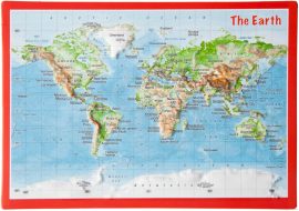 Föld 3D dombornyomott képeslap