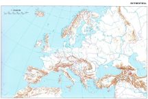   A Föld + Európa körvonalas munkatérképe DUO-160*120 cm-laminált, léces