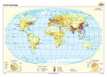  A Föld népessége iskolai falitérkép - egyoldalas - választható méret, nyelv - fóliás, alul-felül faléces