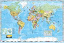   A Világ országai / A Világ domborzata 65*45 cm - asztali fóliázott könyöklő