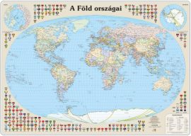 A Föld országai falitérkép 120*86 cm - térképtűvel szúrható, keretezett