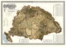   A Magyar Szent Korona országainak földmívelési térképe 116*82 cm - laminált