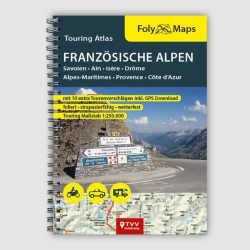Francia Alpok motoros atlasz / FolyMaps Touring Atlas Französische Alpen / Biker Betten 
