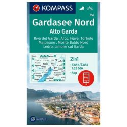 Garda-tó északi rész turistatérkép - KOMPASS 659 - 2024