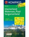 Glarnerland, Walensee turistatérkép  - KOMPASS 126