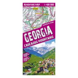Grúzia- Kaukázus turistatérkép - Georgia adventure comfort map