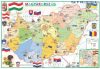 Gyerek Mo. közigazgatása / Mo. domborzat asztali alátét A3 duo Gyerek Mo. közigazgatása / Mo. domborzat asztali alátét A3 duo