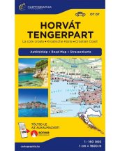 Horvát tengerpart autótérkép - 2025