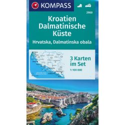 Horvátország - Dalmát tengerpart turistatérkép - KOMPASS  2900