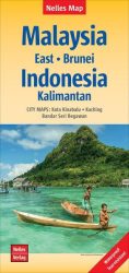Indonézia térkép: Kalimantan, Kelet-Malajzia, Brunei - Nelles