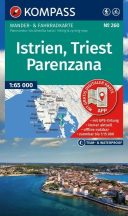 Isztria, Trieszt, Parenzana turistatérkép - KOMPASS  260