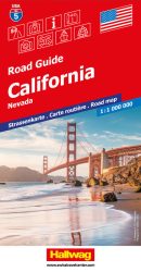Kalifornia, Nevada autóstérkép - Hallwag - 2024