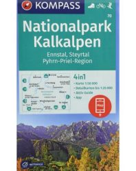 Kalkalpen Nemzeti Park, Ennstal, Steyrtal, Pyhrn-Priel Régió turistatérkép - KOMPASS 70