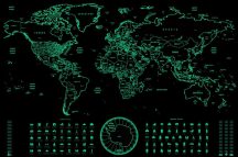   Világító (sötétben) világtérkép Deluxe XL - angol nyelvű
