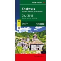Kaukázus: Grúzia, Örményország, Azerbajdzsán autótérkép 2025