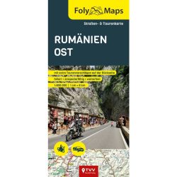 Kelet-Románia autós-, motoros térkép - 2024 - Foly Maps