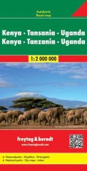 Kenya, Tanzánia, Uganda  - autóstérkép
