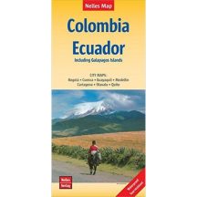Kolumbia, Ecuador - autóstérkép -Nelles