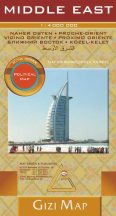 Közel-kelet - autóstérkép - politikai