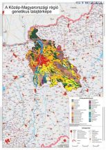   Közép-Magyarországi régió genetikus talajtérképe falitérkép 100*70 cm - fóliás, alul-felül fémléces
