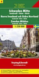 Svédország 4 Közép - Sundsvall-Falun-Gävle, 1:250 000