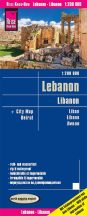   Libanon utazási térképe Bejrút várostérképével / Reise