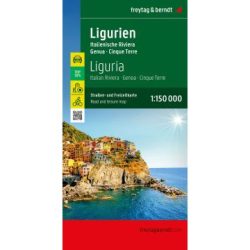 Liguria - Olasz Riviéra - Genova autós- és szabadidő térkép 2024