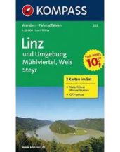   Linz és környéke, Mühlviertel, Wels, Steyr turistatérkép - KOMPASS 202