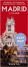 Madrid - laminált várostérkép -Kunth