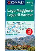 Maggiore-tó / Varese-tó turistatérkép - KOMPASS 90