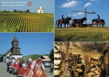   Magyarországi világörökségek tányéralátét + hátoldalon Magyarország borászati térképe