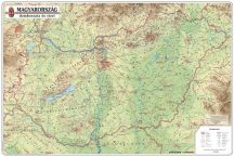   Magyarország domborzata és vizei falitérkép 125*90 cm - mágnessel jelölhető, keretezett