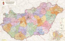   Magyarország országgyűlési választókerületei 140*90 cm falitérkép 2025 - TÖBB MÉRET - vízálló, szakadásálló