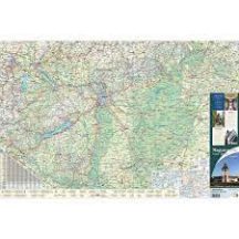   Magyarország úthálózata falitérkép 100*70 cm - térképtűvel szúrható, keretezett
