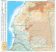 Mauritánia, Nyugat-Szahara - autóstérkép domborzattal - 2025