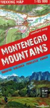 Montenegro-hegyek trekking térkép