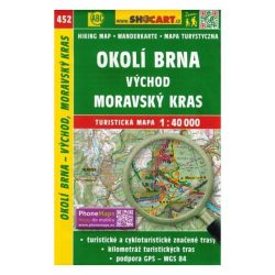Brno környéke, Morva-karszt turistatérkép / Okolí Brna Vychod, Moravsky Kras SHC 452 / Shocart (2020)
