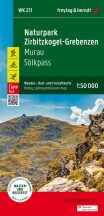   WK 211 Naturpark Zirbitzkogel-Grebenzen-Murau túrista-, kerékpáros térkép