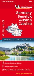 Németország - Benelux - Ausztria - Csehország, Közép-Európa térkép - MICHELIN 719