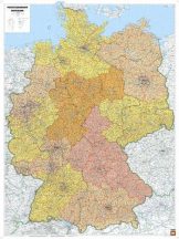   Németország irányítószámos falitérképe 95*127 cm - laminált