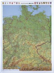 Németország domború térkép