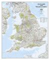 Anglia és Wales falitérkép 76*91 cm - térképtűvel szúrható, keretezett